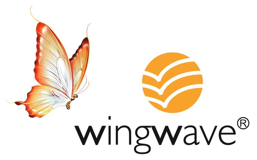 Wingwave Logo mit Schmetterling